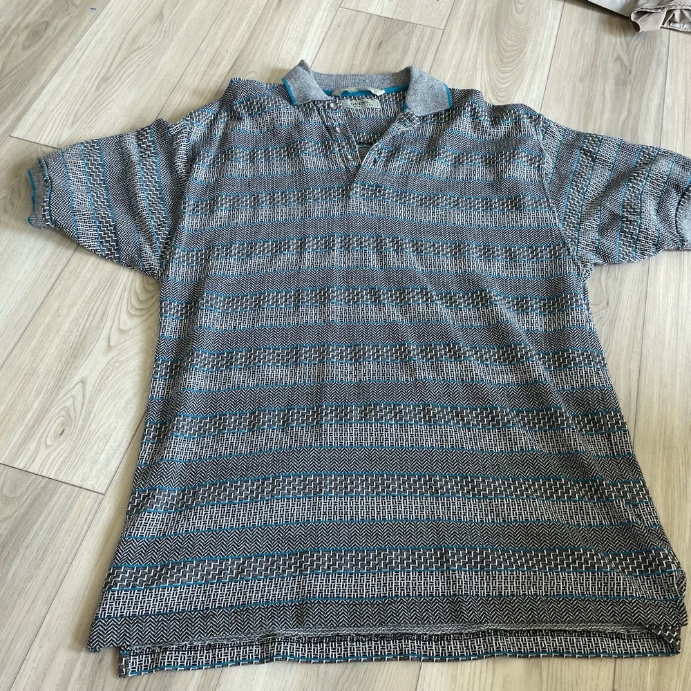 GUESS Mens Vintage 90s Country Club Striped‎ Collared Polo Shirt Size XL